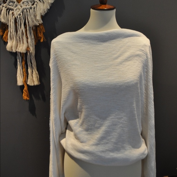 Free People Sweaters - Free People Palisades Off Shoulder White Sweater